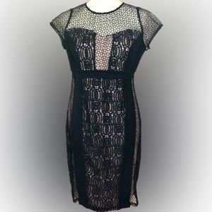 Nue by Shani Black Lace Maternity Cocktail Gown